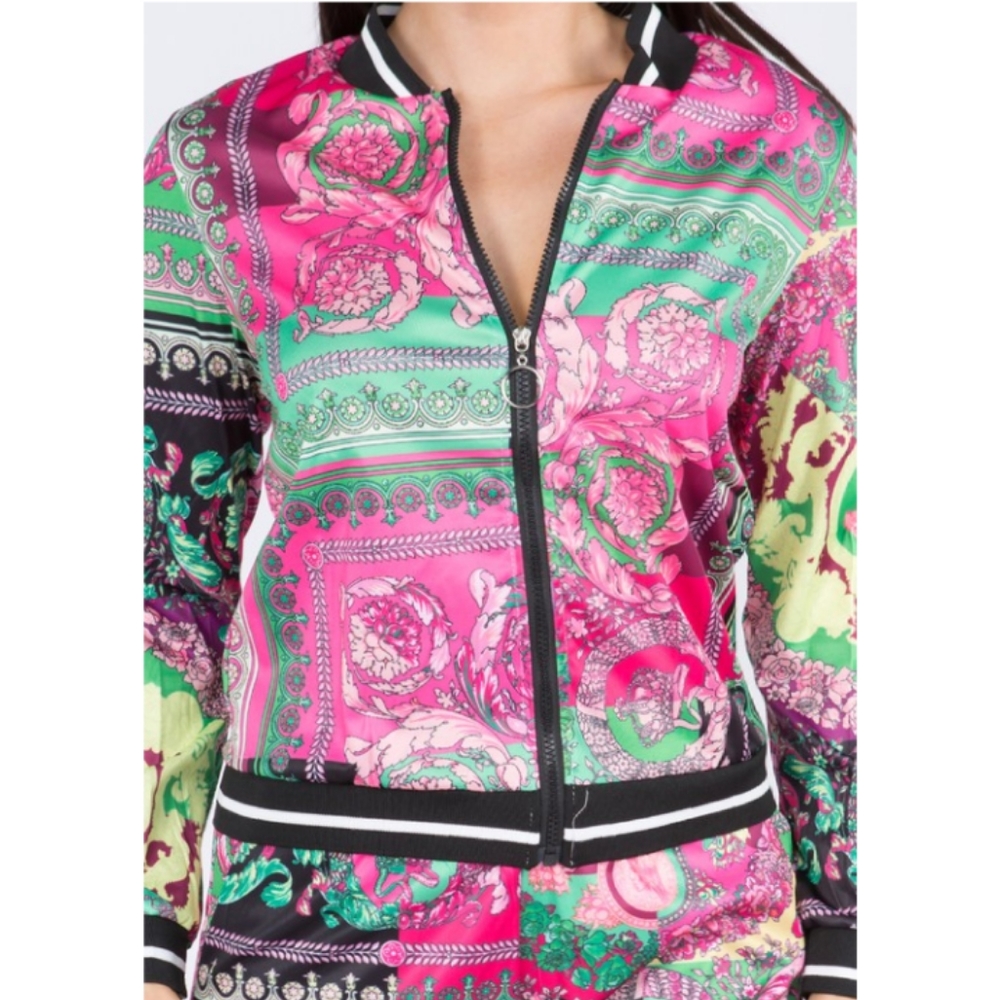 Paisley print tracksuit (PINK MULTI) - Picture 4 of 5